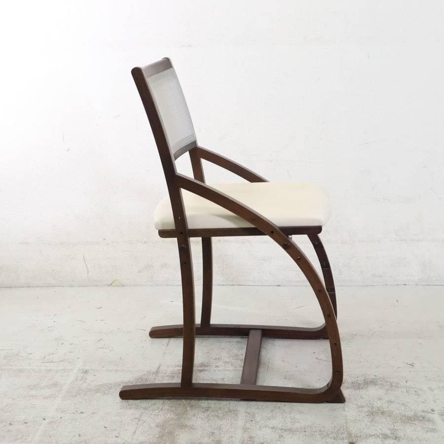 カリモク家具 デスクチェア XT2401IK ブナ材 アイボリーxモカブラウン