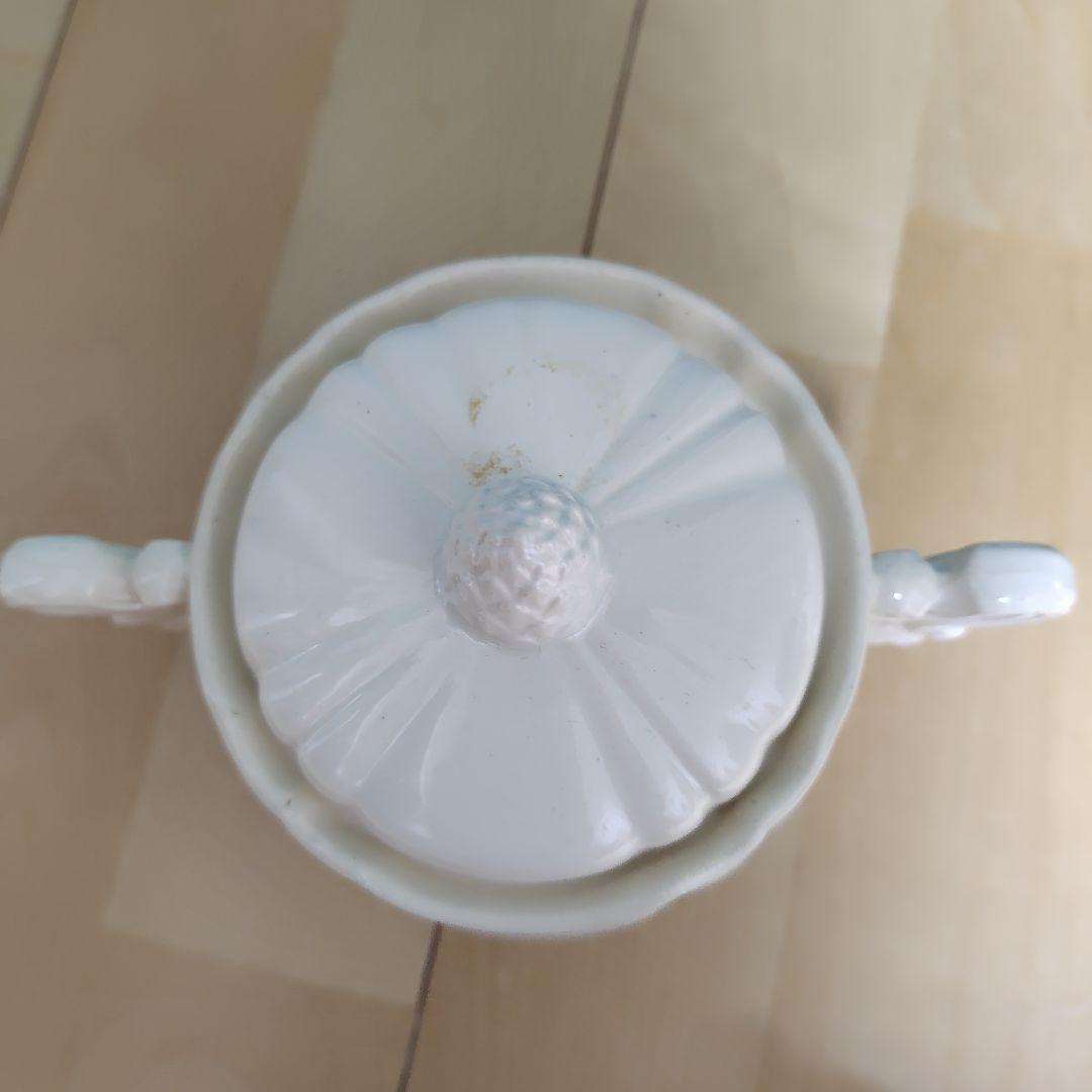 サルグミンヌ　花リム　ポット＆シュガーポット セット　アンティーク