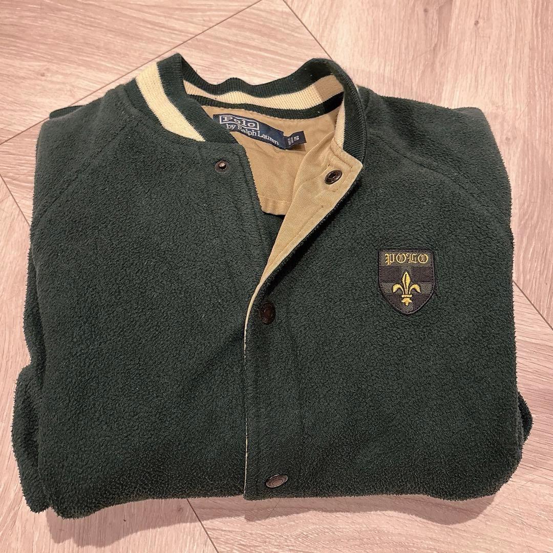 90s Polo by Ralph Lauren フリースバーシティジャケット緑