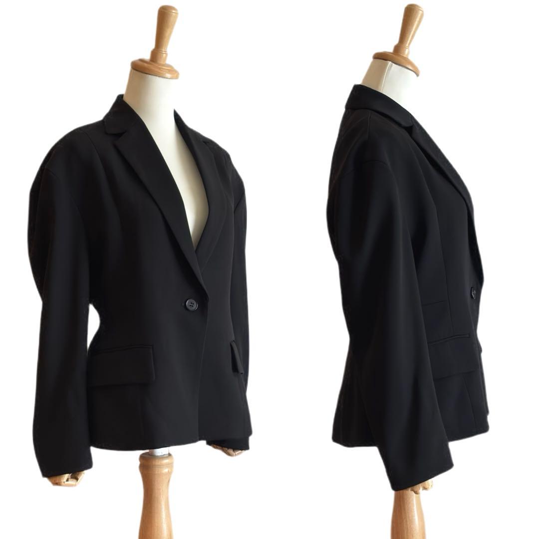 【GEMINI】 Whim Gazette ウエストシェイプジャケット黒24年製