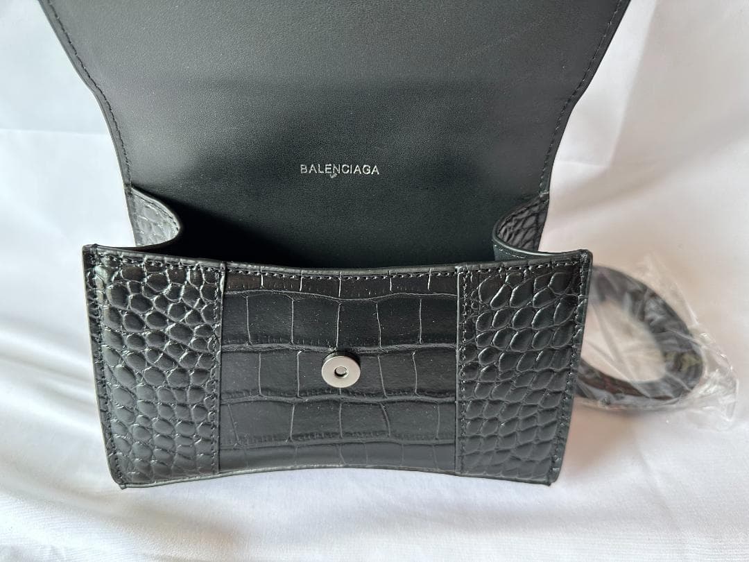 Balenciaga ホーグラス ミニ クロコエンボス