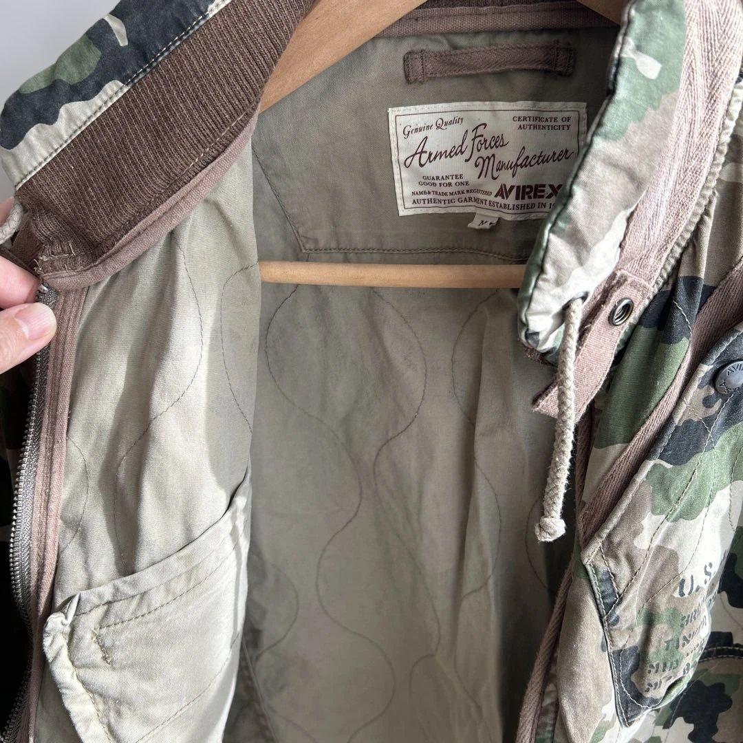 【新品、タグ付き】AVIREXイージーステンシルジャケット ミリタリーブルゾン