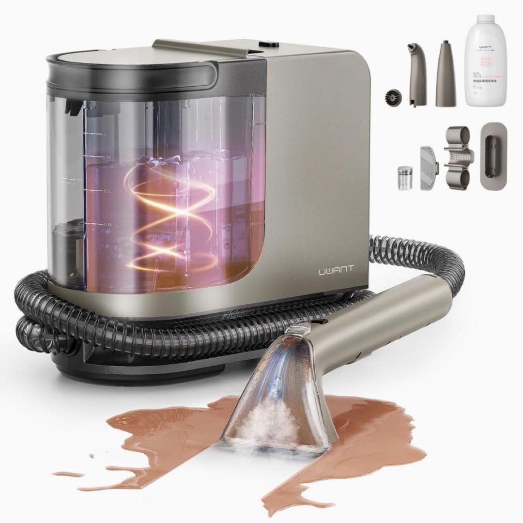 高温リンサークリーナー 18000Pa 超強吸引力 スチームクリーナー 加熱式