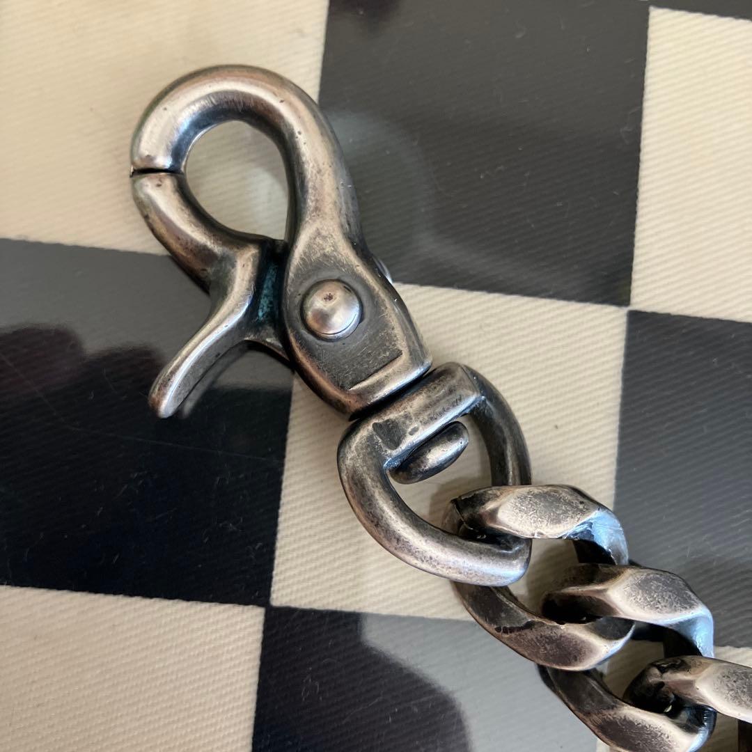 ブラス製　シルバー925メッキ　キーチェーン　新品未使用！二重キーリング付き