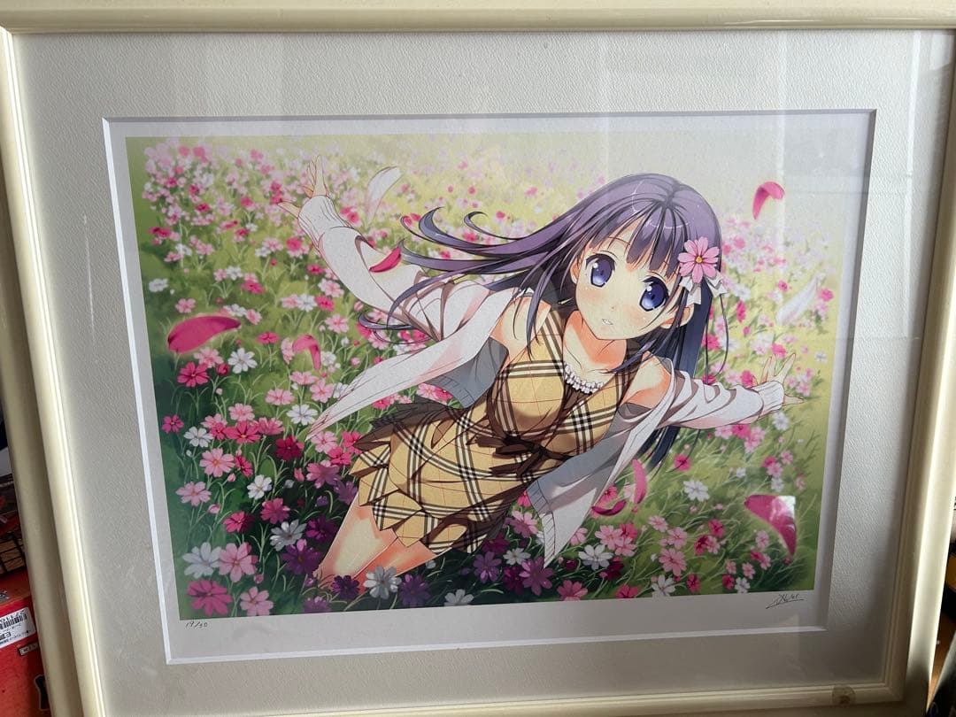 アールビバン　版画　カントク　秋のさくら　直筆サイン入り