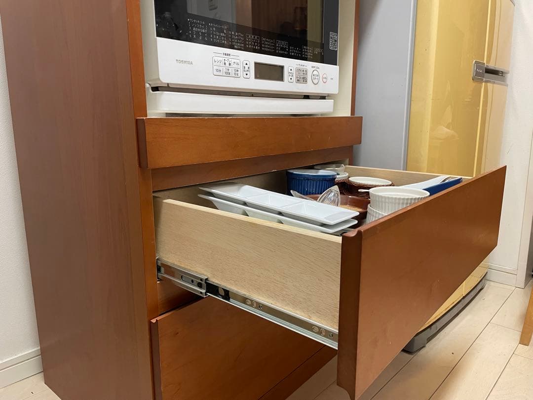 食器棚　キッチン収納　キッチンラック　収納棚　 レンジ台