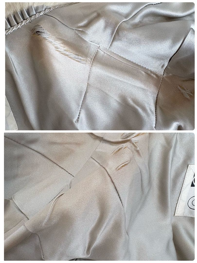 高級✨EMBA エンバ　ヴァイオレットミンク　毛皮ハーフコート　刺繍　11号