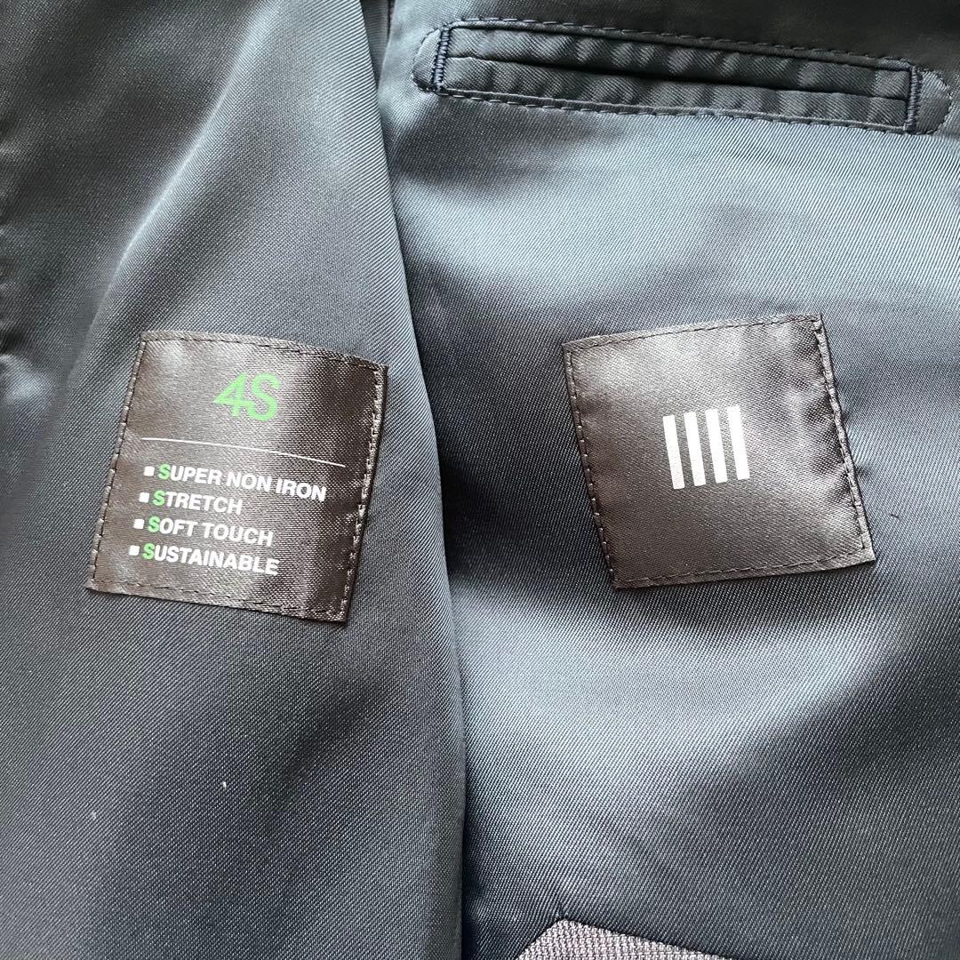 美品✨スーツセレクト　3ピース　セットアップ　4S ストレッチ　グレー　Y4