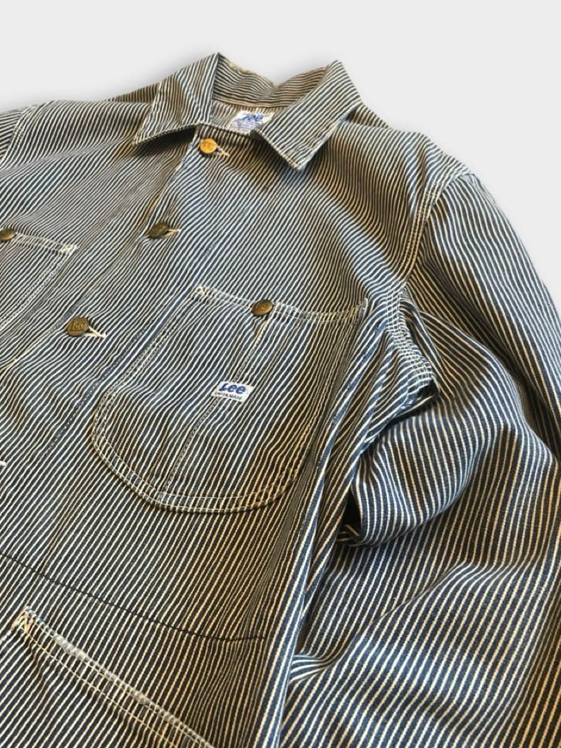 復刻 Lee ハウスタグ ヒッコリー デニム カバーオール ストライプ 美品