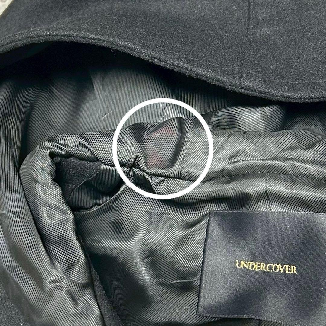 専用undercover アンダーカバー 袖レザー ダッフルコート アウター 黒