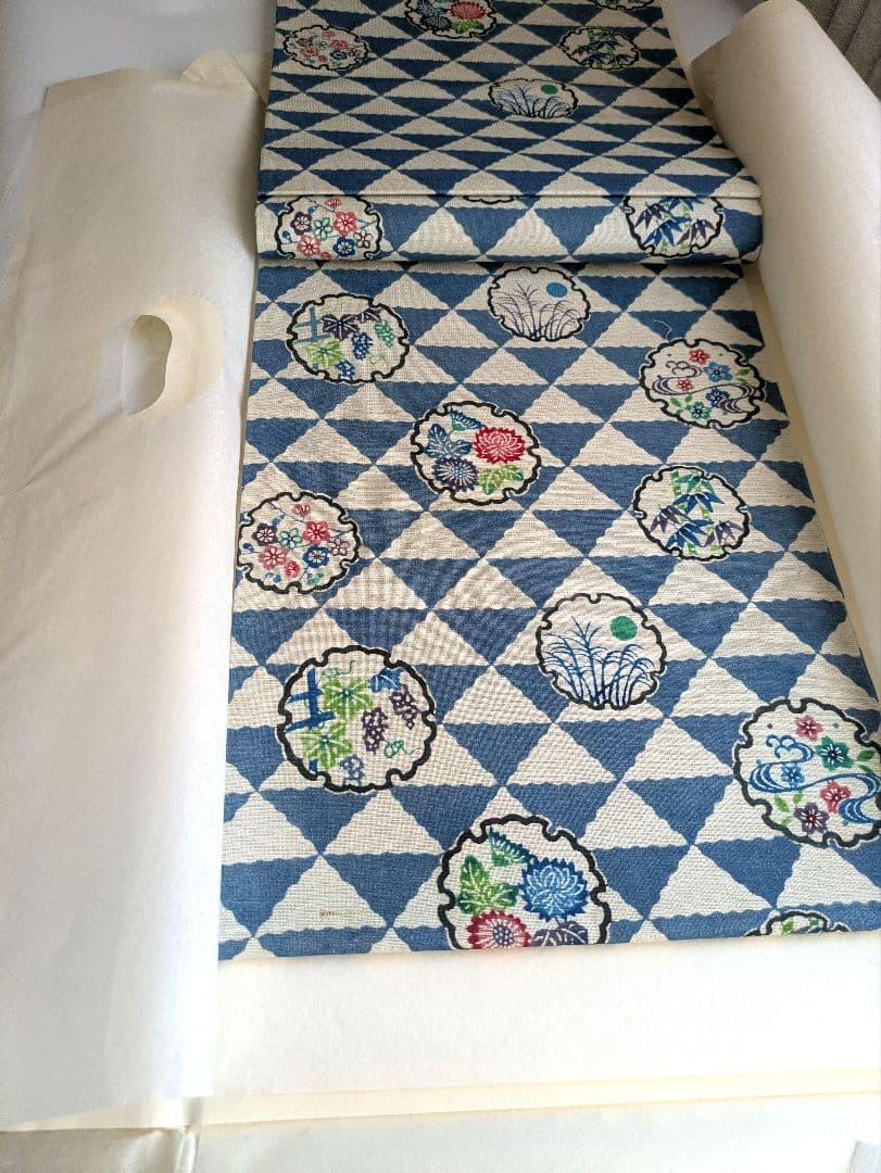 正絹銀座もとじ雪輪文様開名古屋