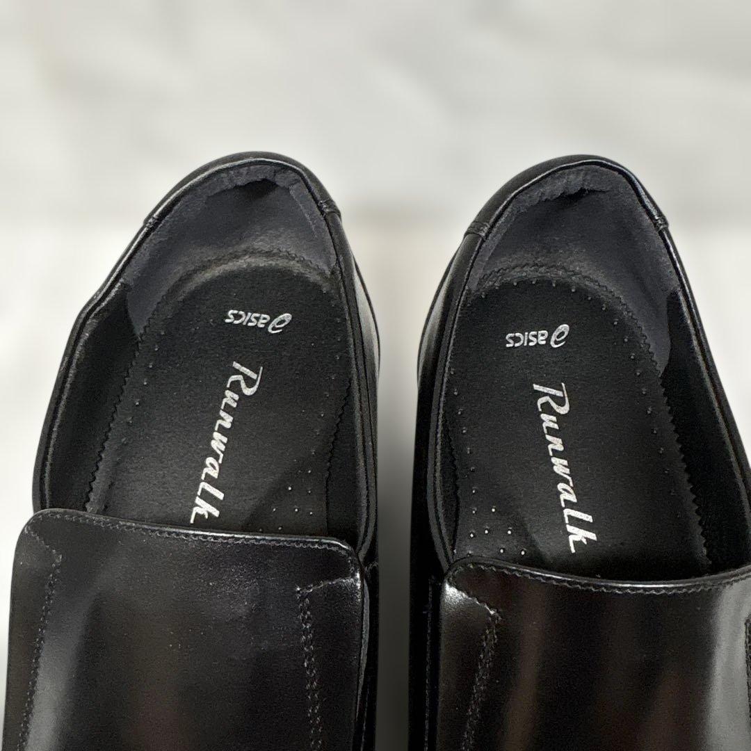 アシックス ランウォーク WR321J スリッポン スワールトゥ 黒 25.5