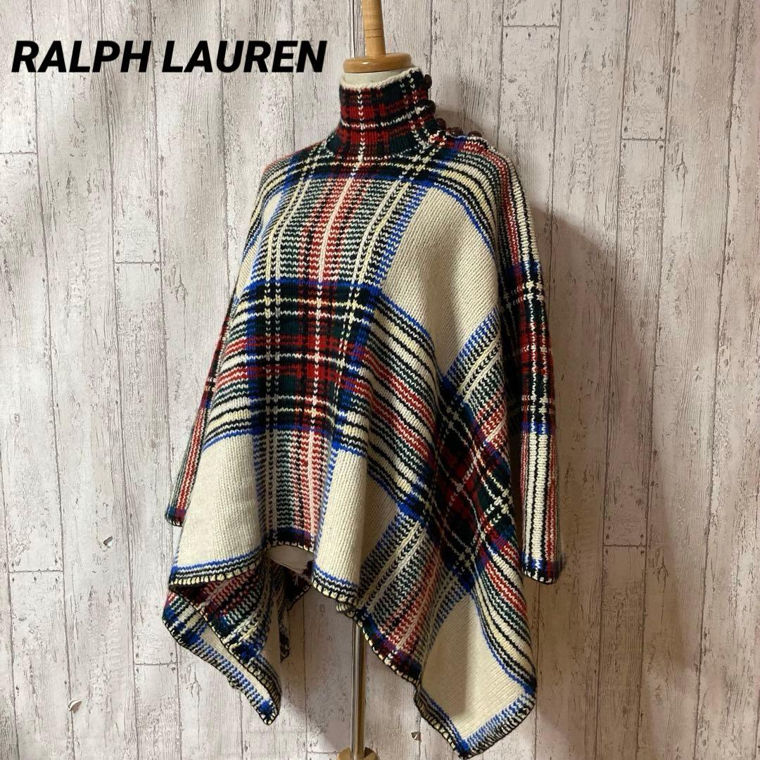 RALPH LAUREN ラルフローレン カシミア ウールケープコート ポンチョ