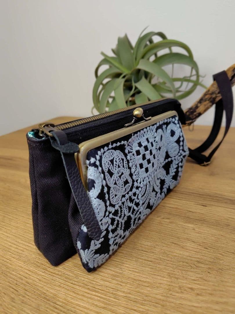 【専用】/forest tileフォレストタイル　ネイビー/がま口お財布ポ