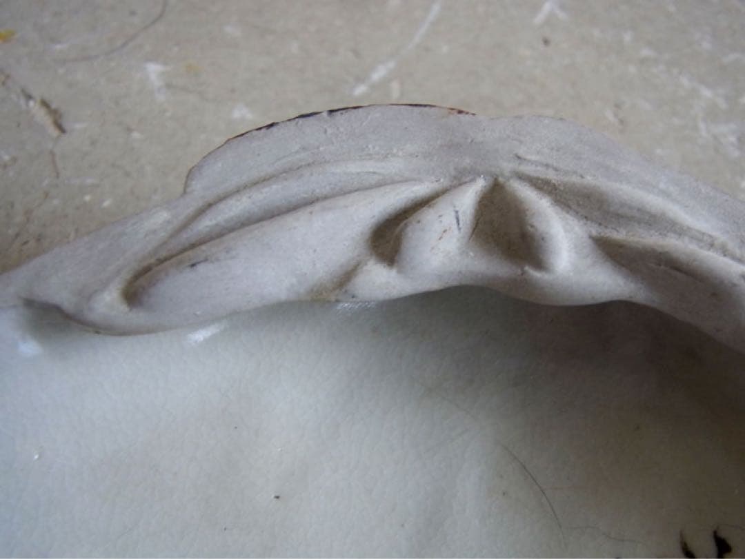 【相馬焼】皿　向付　器　蛤型　松葉図　結婚祝い　金婚式　銀婚式　還暦祝い　古希祝