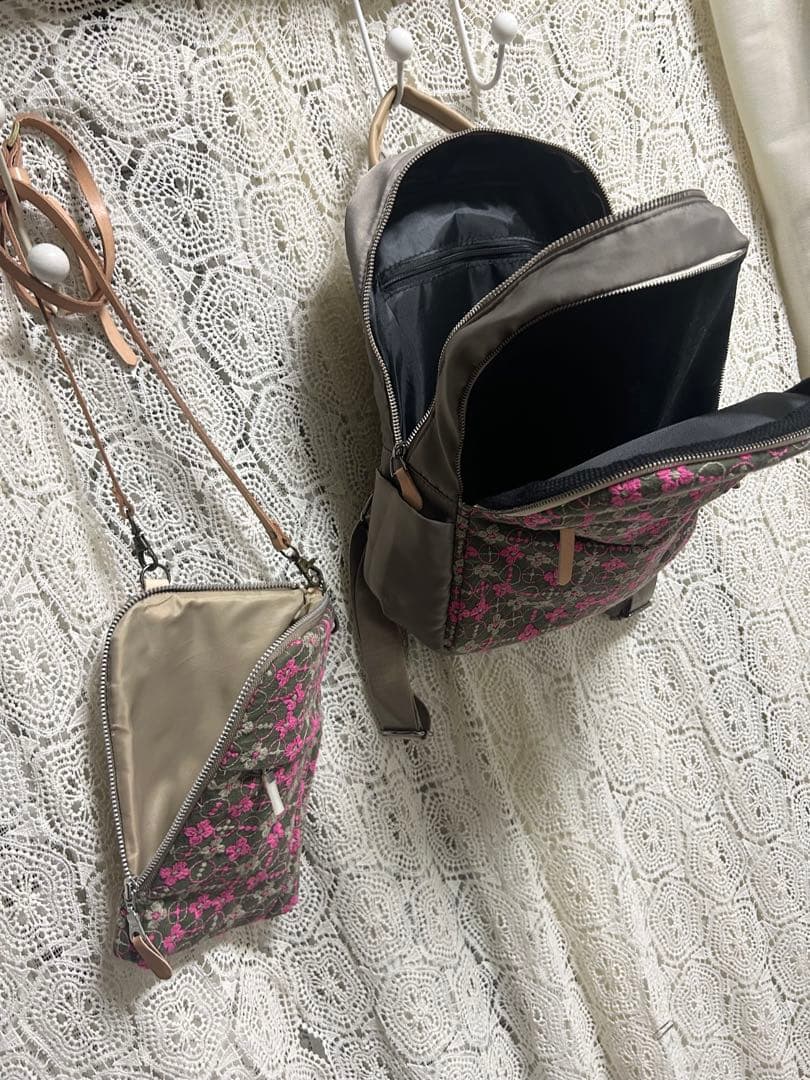 専用50904音の絵ハーフハンドメイドリュック　 ガバポシェット付き