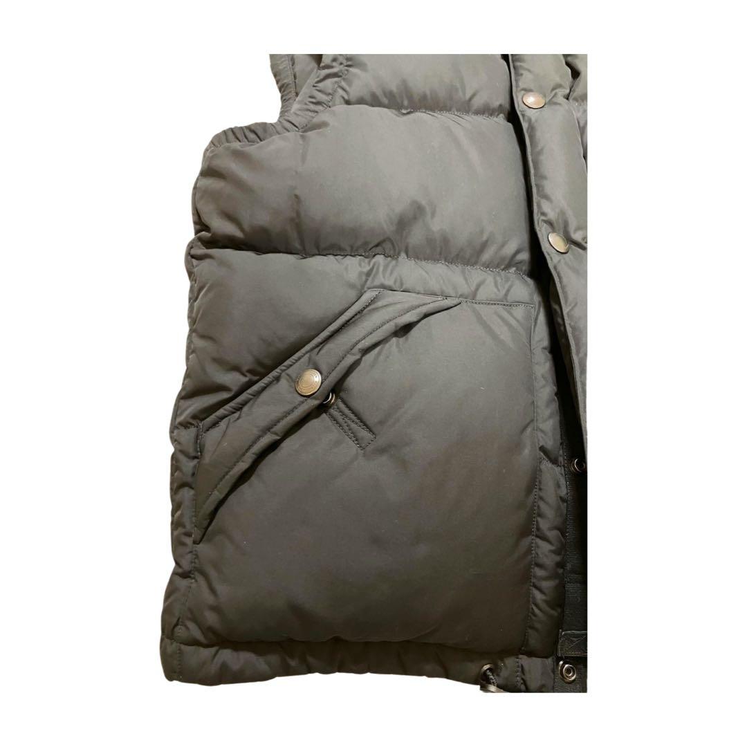 美品 ポロラルフローレン ダウンベスト 肉厚 黒 フード付 S メンズM相当