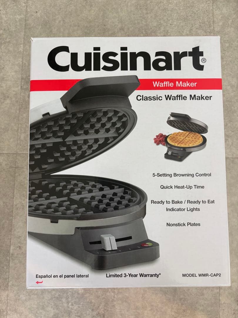 【美品】クイジナート ワッフルメーカー 4枚焼 丸型 BPAフリー