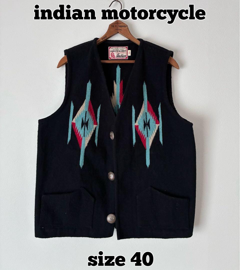 Indian Motorcycle ベスト　チマヨベスト　ネイティブ　ブラック