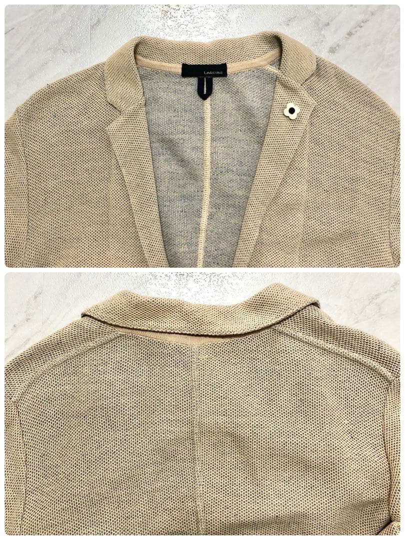 【未使用級】 LARDINI アンコン テーラード ストレッチ ベージュ
