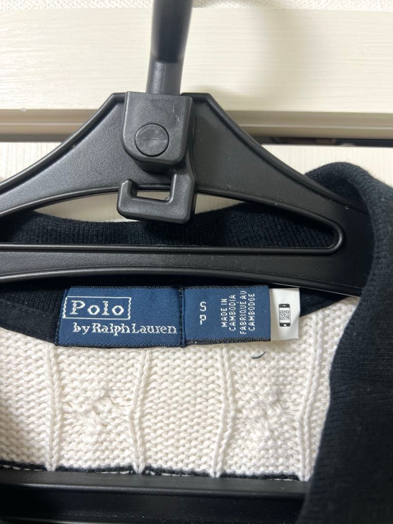 Polo by Ralph Lauren ケーブルニットポロシャツ S
