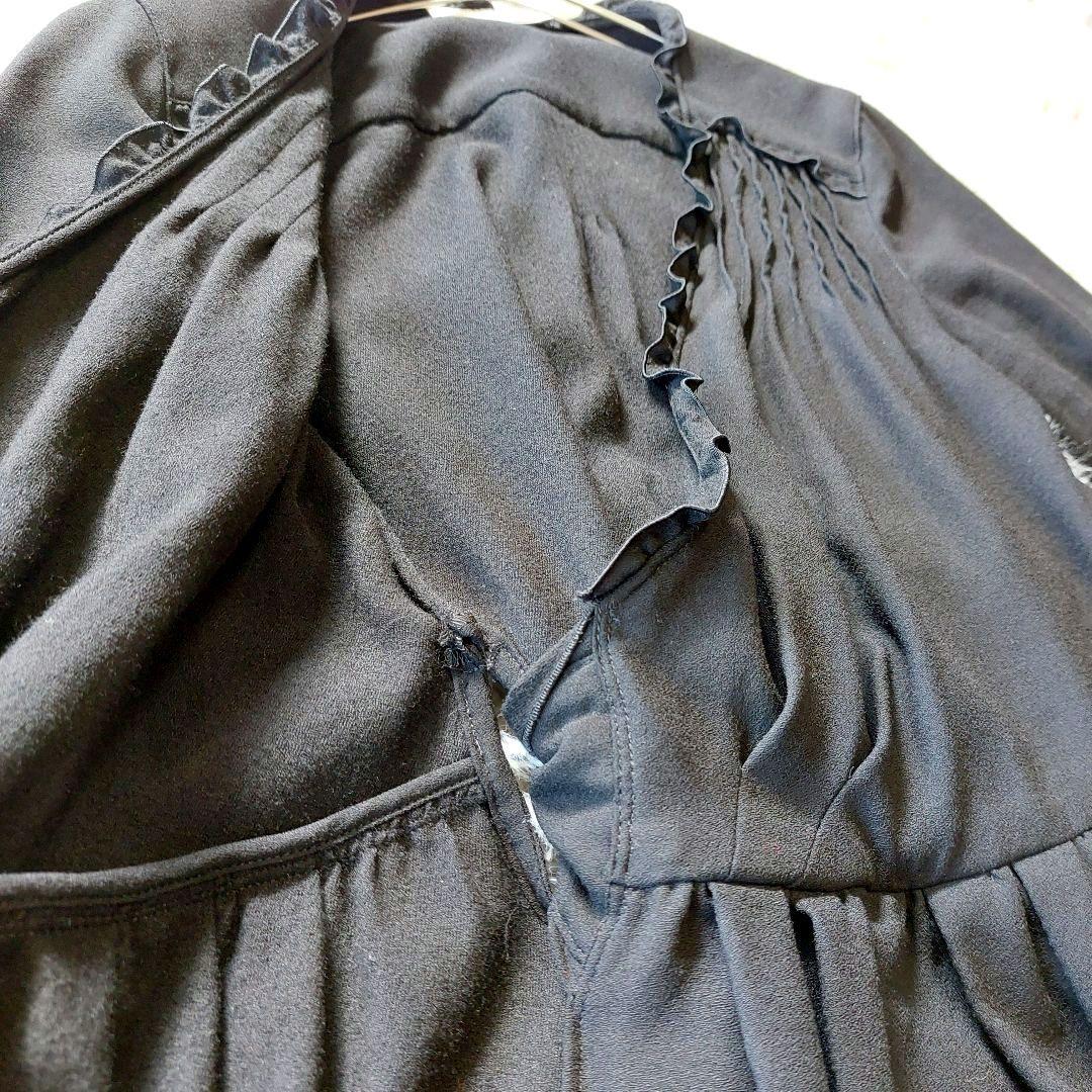 ADORE ワンピース サイズ38 黒 ラップワンピース リボン