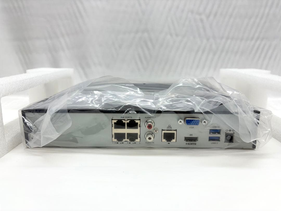 ②DXアンテナ バレット型ネットワークカメラ ＆ 4ch対応レコーダー