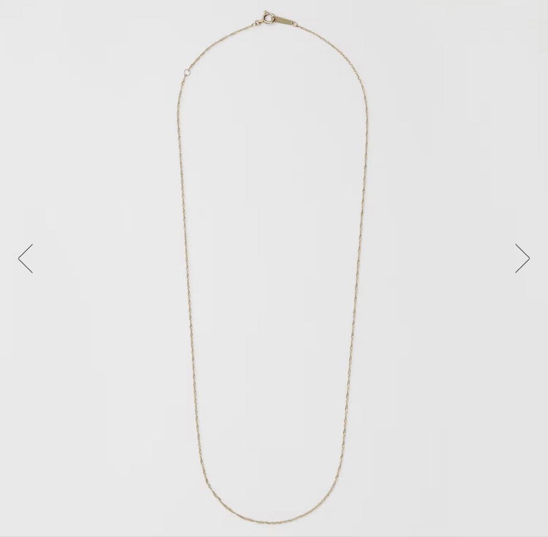 アガット K10 現行品 ネックレス チェーン 45cm ミラーカット スクリュ