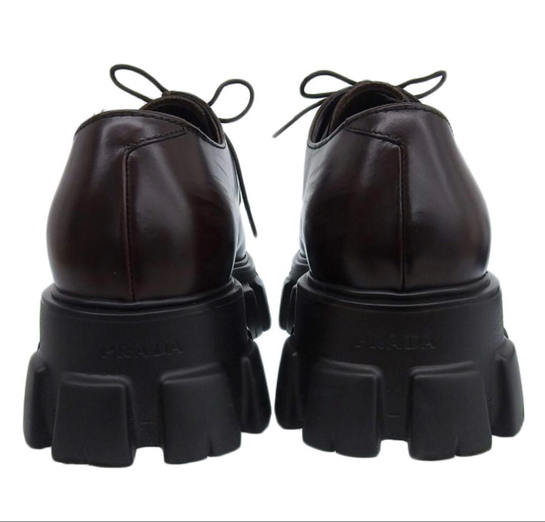 PRADA モノリスダービー　サイズ7(26.5cm〜27.0cm相当)