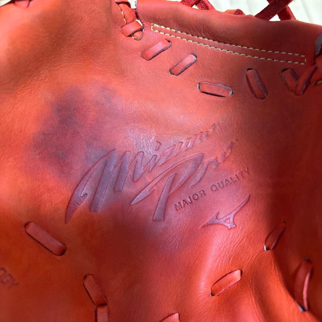 MizunoPro 軟式グローブ オレンジ（左利き用）