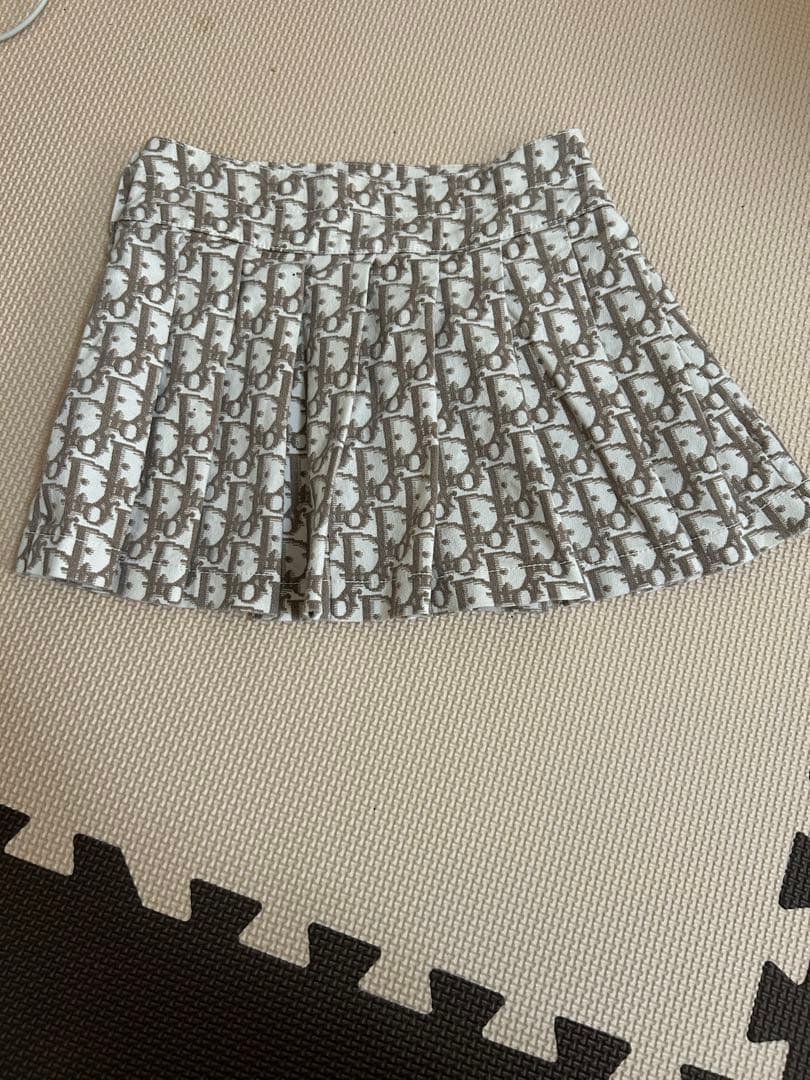 【希少】Christian Dior ロゴ総柄×フラワー刺繍 スカート3A