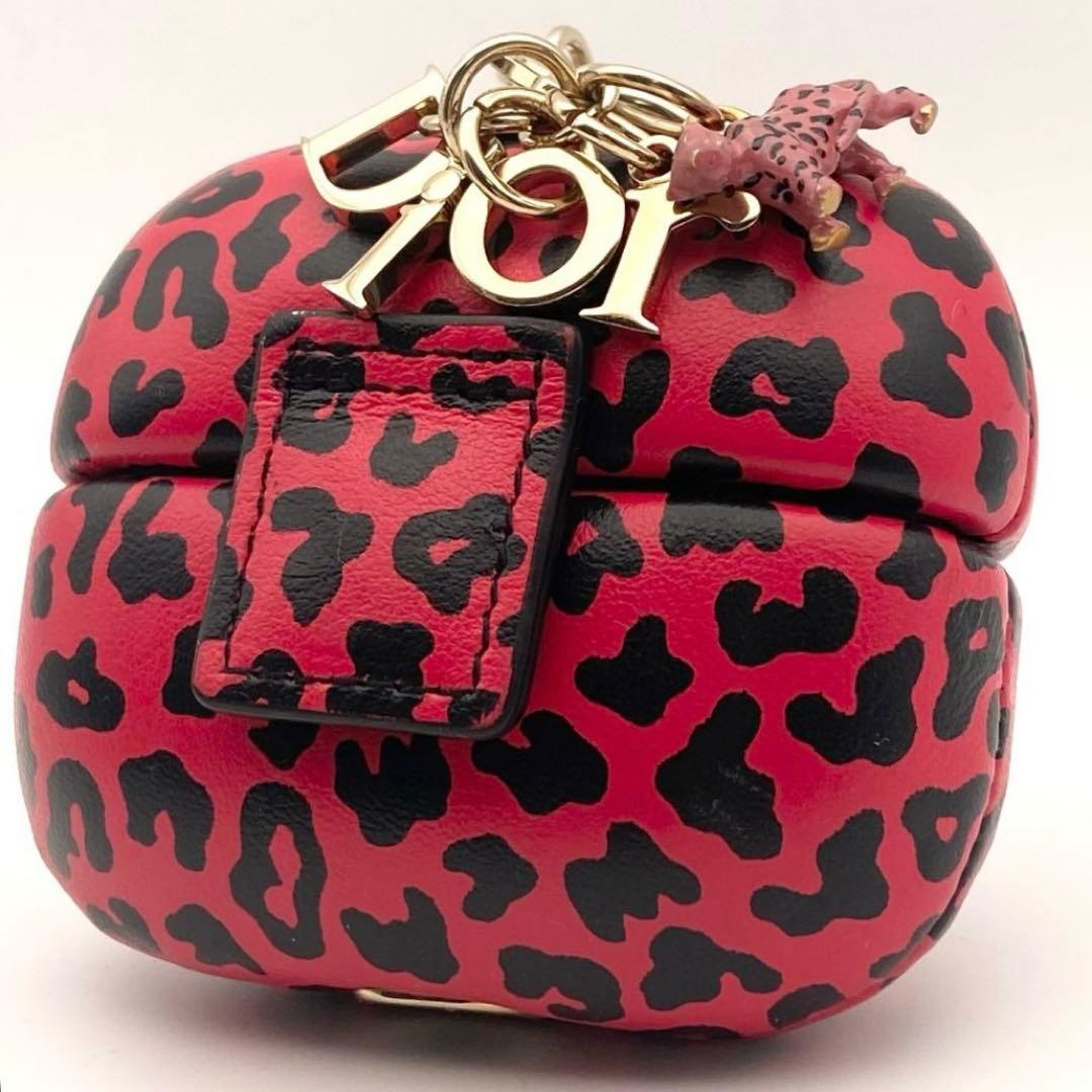 極美品● ディオール AirPods Pro ケース チャーム ヒョウ柄