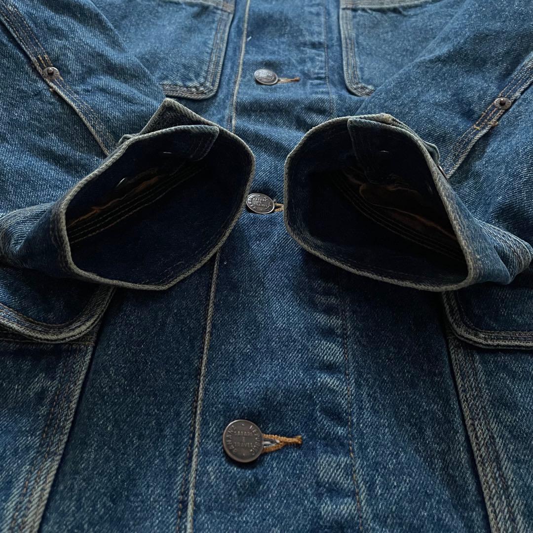 80s BANANA REPUBLIC デニムカバーオール 襟コーズ 地球儀タグ