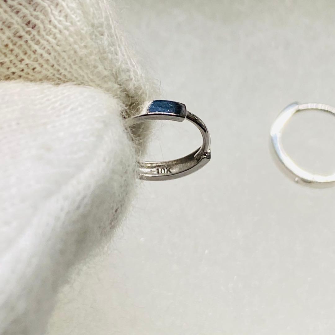 AVALANCHE 10Kホワイトゴールド ピアス 11mm 両耳 フープピアス