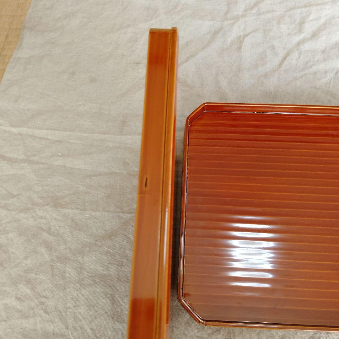 飛騨春慶　春慶塗　懐石膳　四角盆　4枚