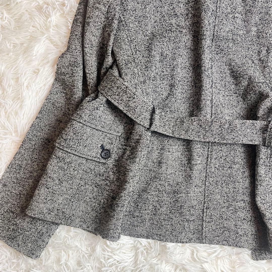 BURBERRY バーバリーロンドン ツイード ジャケット ラビットファー 40