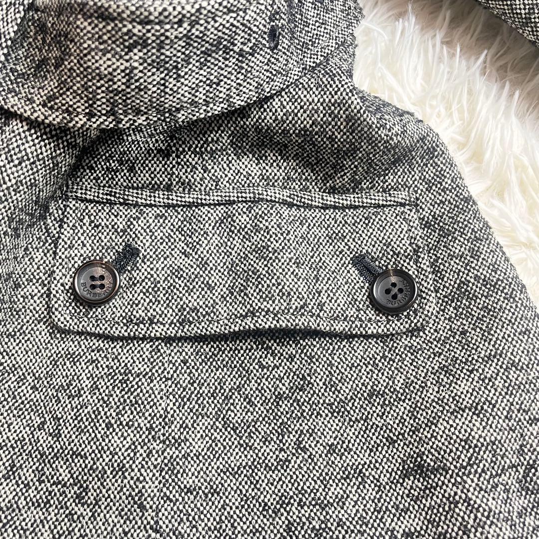 BURBERRY バーバリーロンドン ツイード ジャケット ラビットファー 40