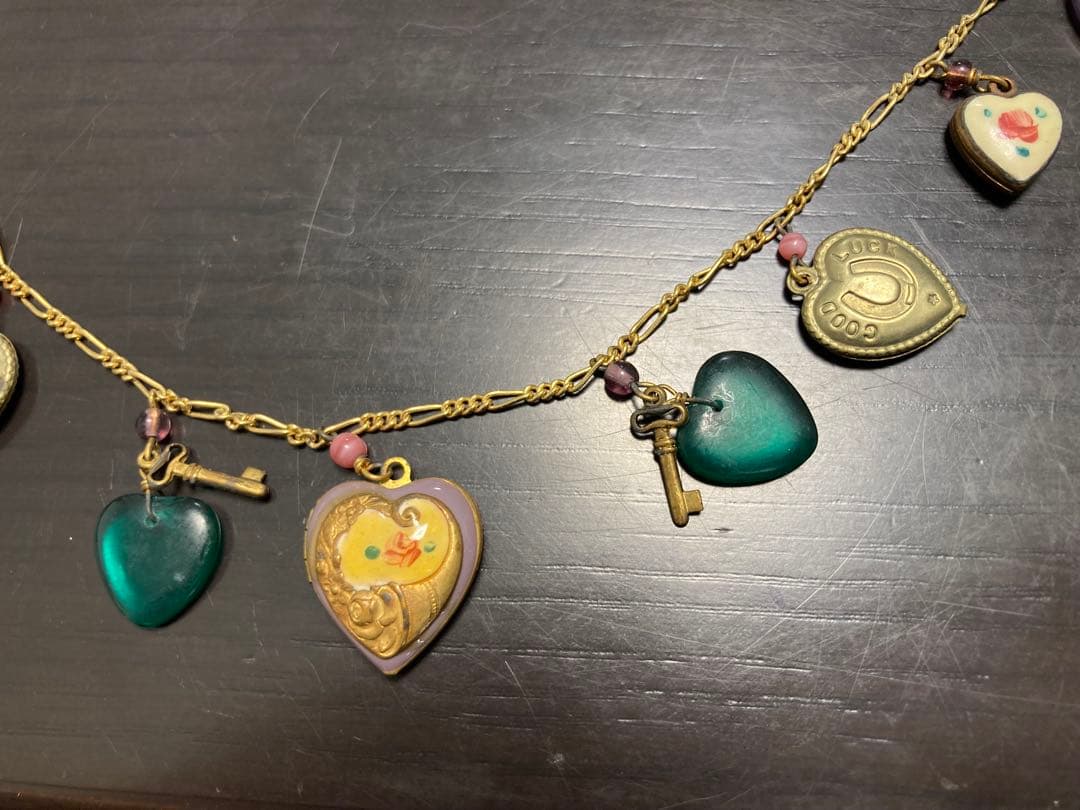 ヴィンテージ ルーシーアイザック ハート チャーム ロケット ネックレス