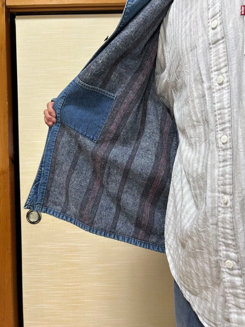 carhartt デニムカバーオール チェック裏地付き