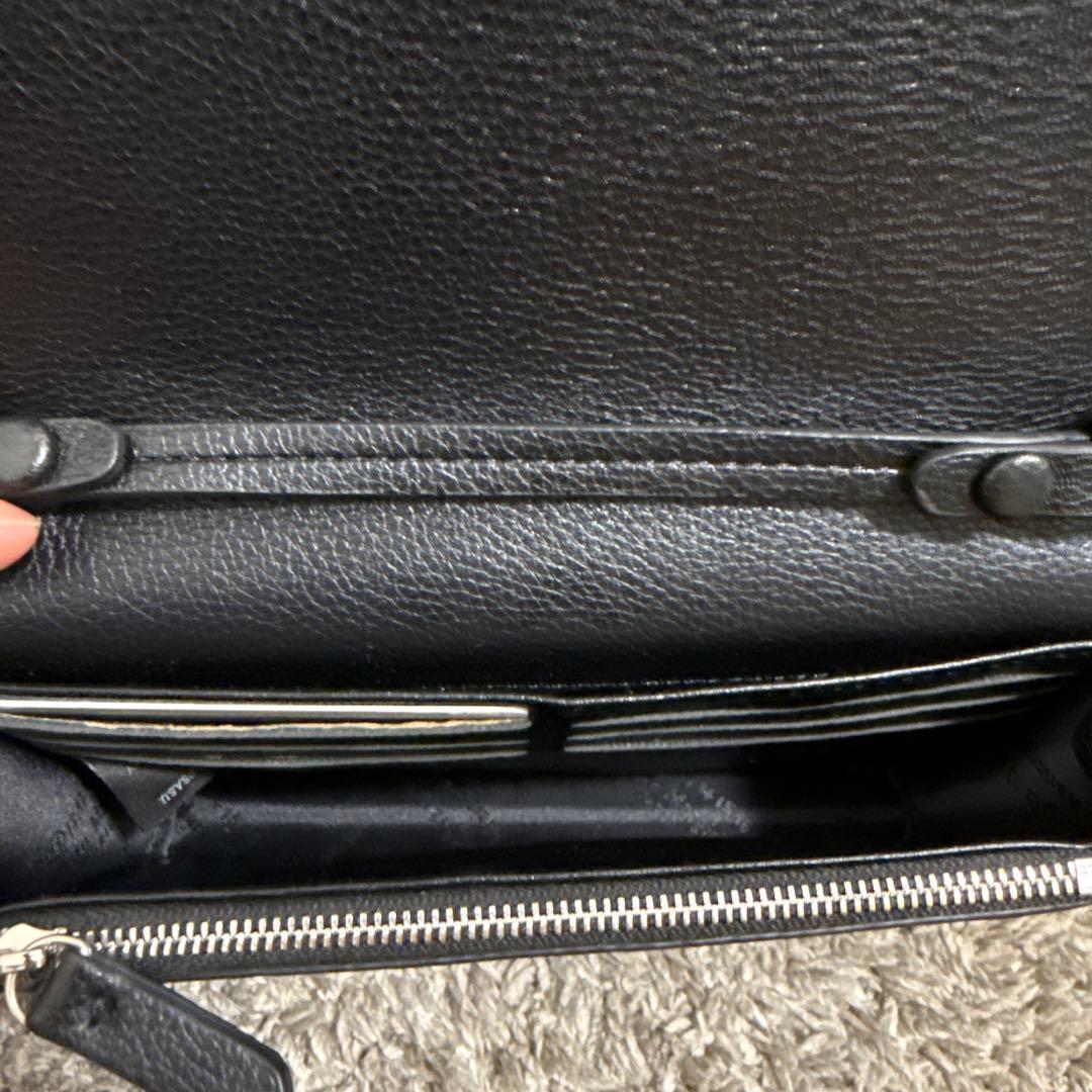 Maison Margiela 黒 レザー 財布 チェーンストラップ