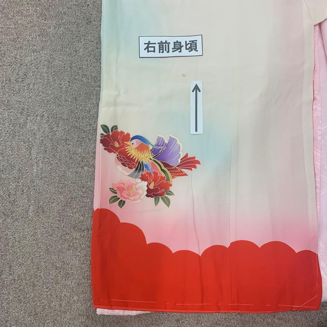 503axu35□七五三 3歳 お宮参り 女児 三つ身 鴛鴦□未使用品