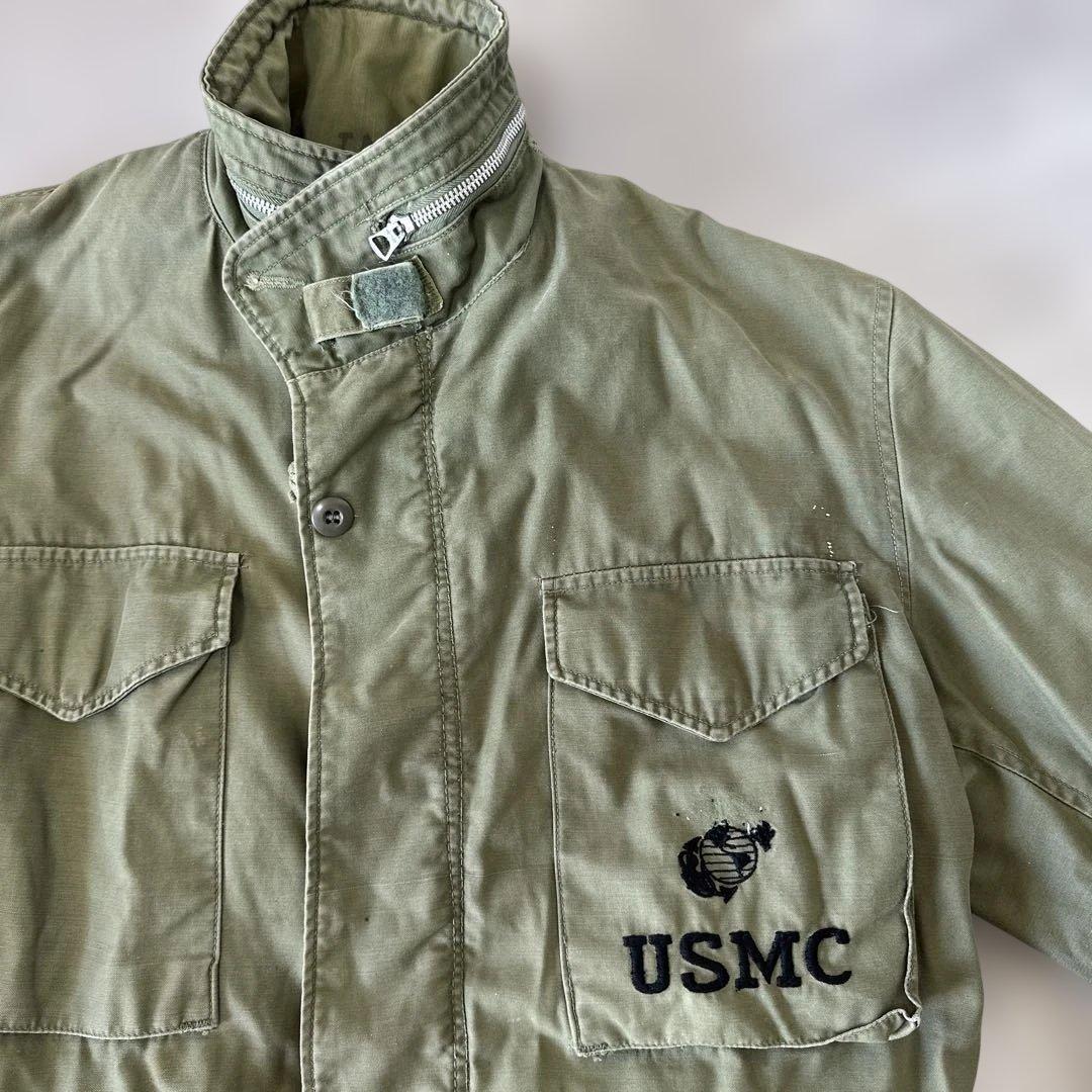 実物 M-65 フィールドジャケット1st ステンシル　ペンキ　USMC刺繍