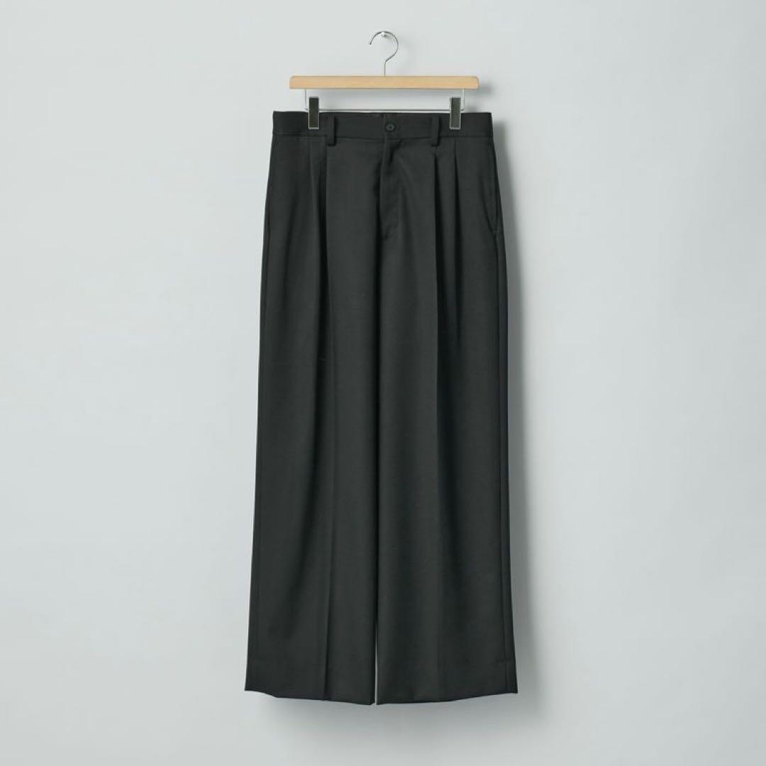 【stein 24SS】LONG WIDE TROUSERS 黒