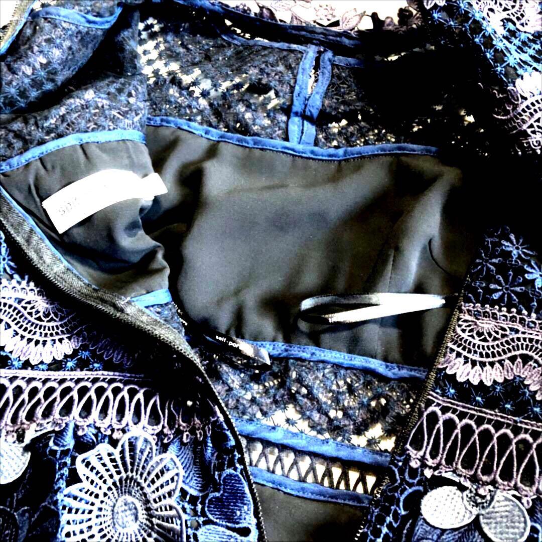 【selfーportrait】セルフポートレイト「花柄レーストップス」チュニック