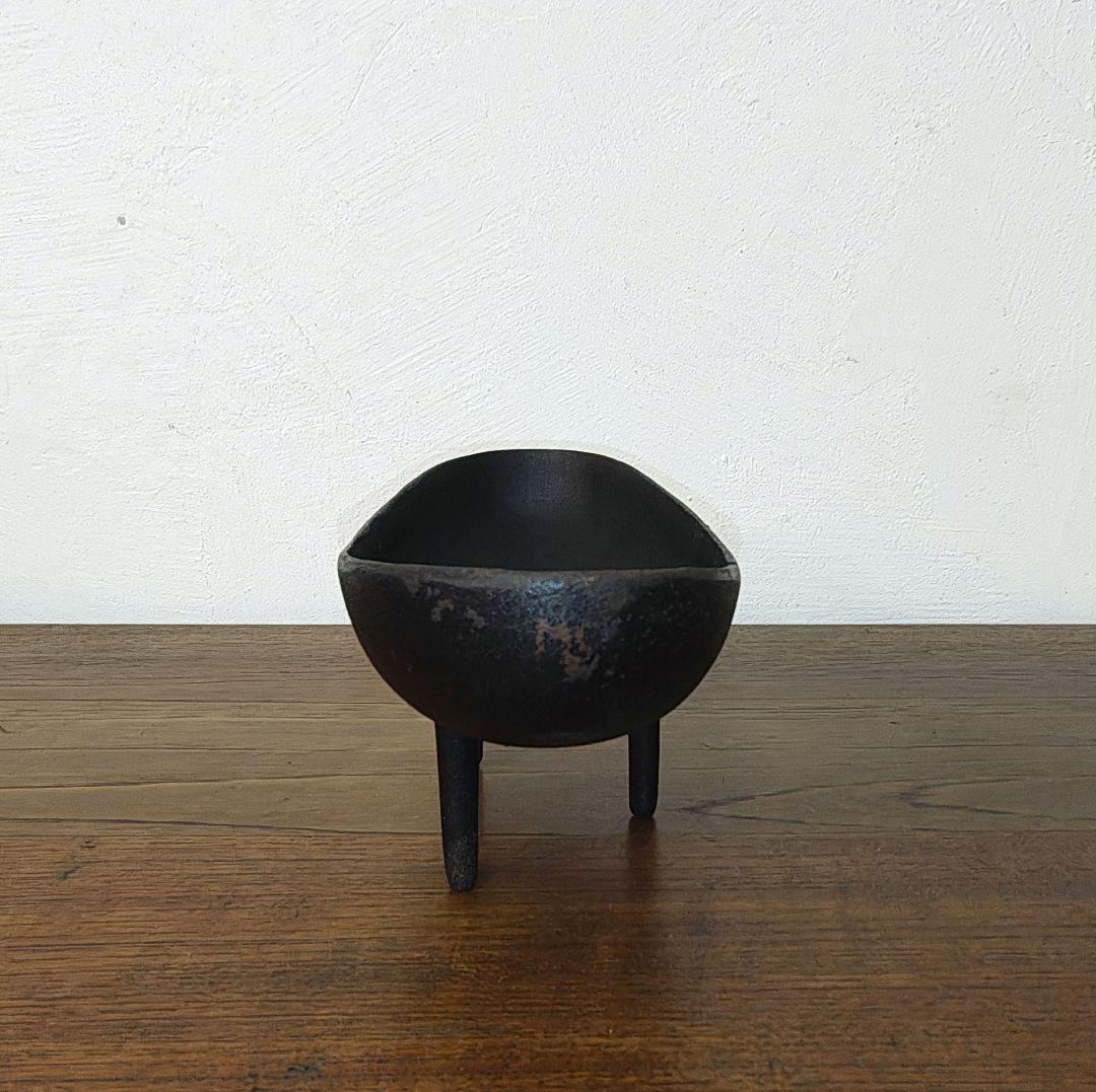 【mid century design】南部鉄器 花器 水盤 三ツ足