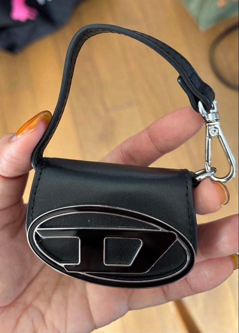 DIESEL カウレザー ミニウォレット キーホルダー