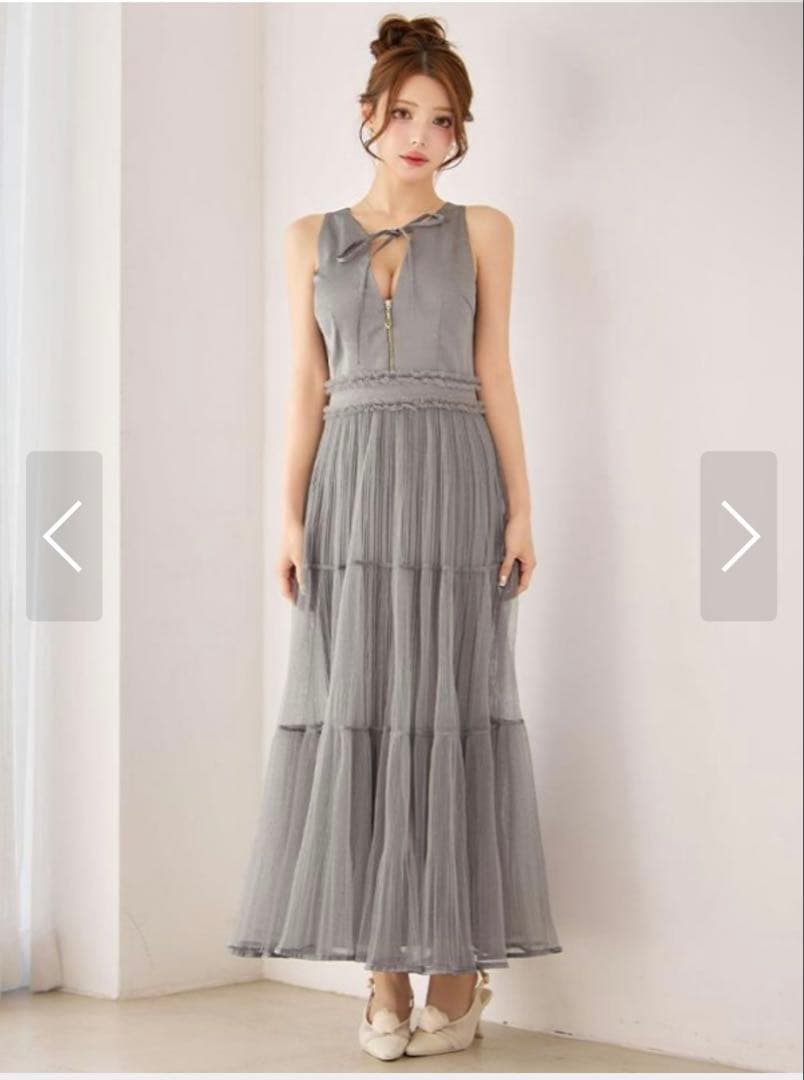 JEWELS/キャバドレス/シアーシフォンロングワンピース