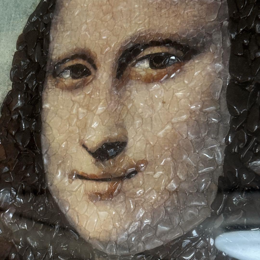 モナリザ 宝石画 絵画 金色フレーム　ストーン　希少　アンティーク