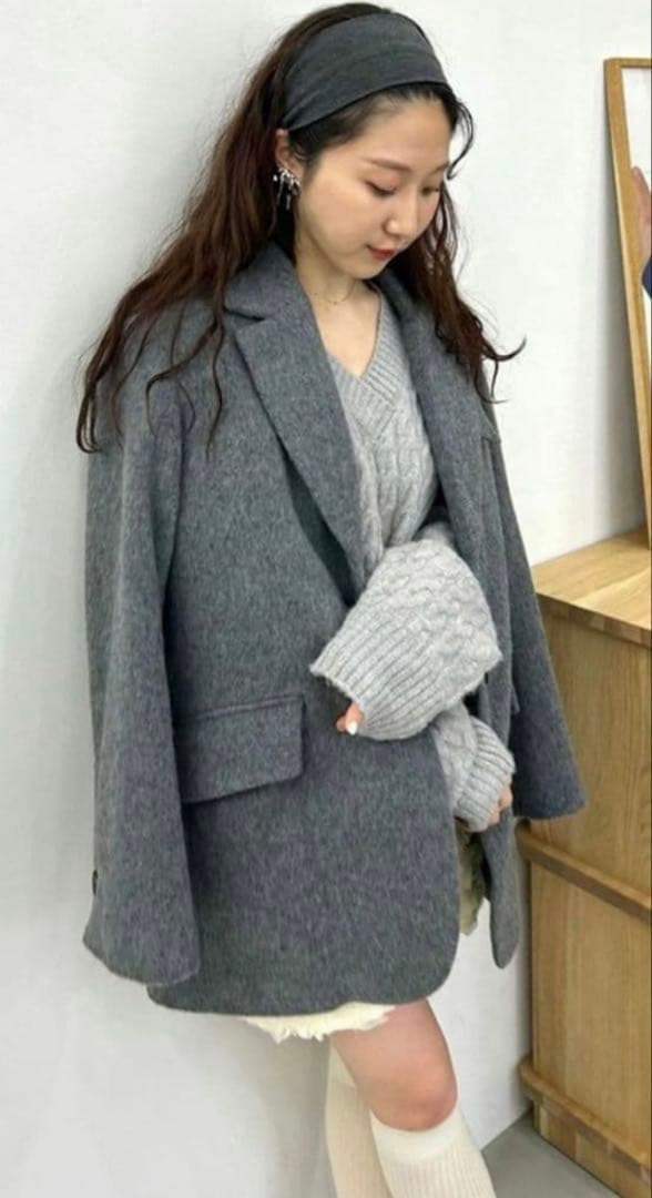 Lilybrown シャギージャケットコート