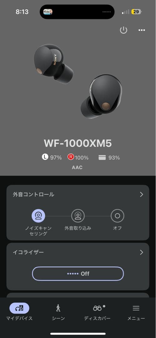 SONY WF-1000XM5 美品 ワイヤレスイヤホン